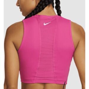 Nike Pro Cropped Top with Zip Detail